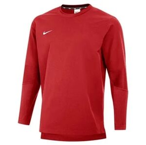 Nike Men's Dri-FIT Lightweight Player Baseball Pullover LS Scarlet Shirt Small